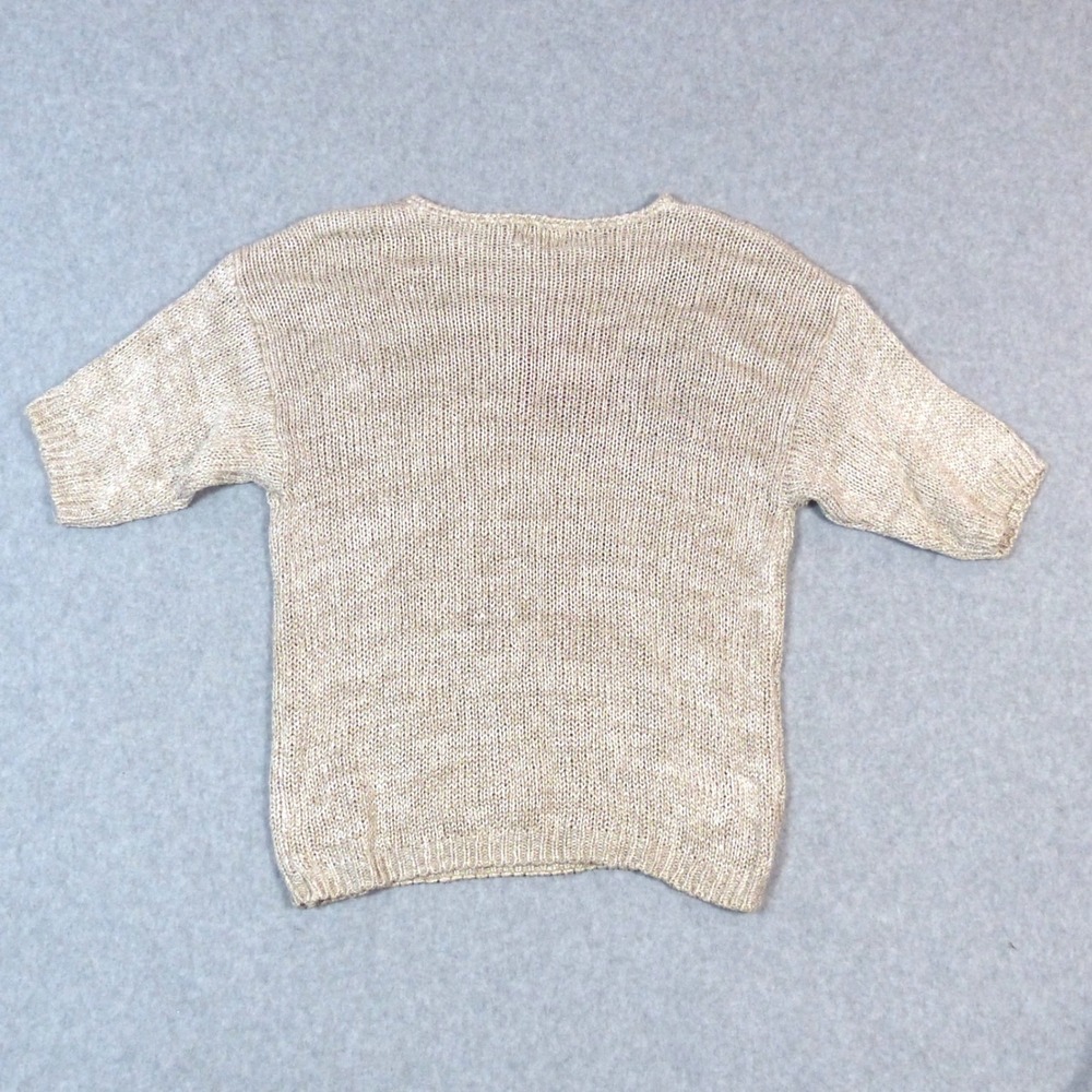 Vintage 80s Koret Pastel Floral Silk Blend Knit Sweater M Cottage School Teacher - Picture 2 of 7